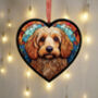 Cockapoo Stained Glass Effect Heart Suncatcher, thumbnail 6 of 7