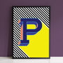 Letter P Print Alphabet Initial Wall Art Print, thumbnail 1 of 3