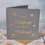 Personalised Gold Foiled Snowflake Christmas Card, thumbnail 1 of 4