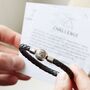 Personalised Men's Reminder Leather Bracelet, thumbnail 2 of 6
