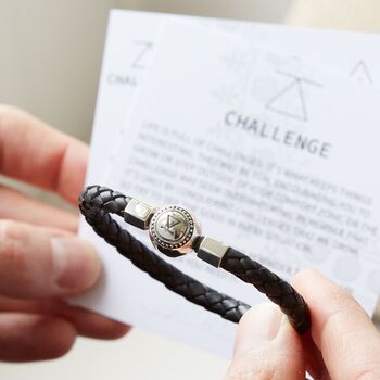 Personalised Men's Reminder Leather Bracelet, 2 of 6