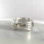 Gold Plated Overlapping Wire Sterling Silver Ring, thumbnail 4 of 6