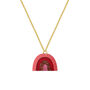 Rainbow Pendant Necklace In Red Mirror, thumbnail 1 of 2