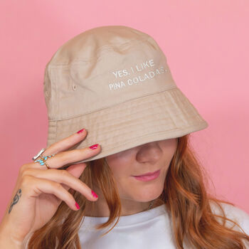 Yes I Like Pina Coladas Bucket Hat, 3 of 4