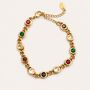 18ct Gold Colourful Gemstone Tennis Bracelet, thumbnail 1 of 6