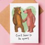 Bear Couple Valentine Or Anniversary Card, thumbnail 1 of 3