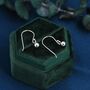 Tiny Silver Ball Drop Hook Earrings Sterling Silver, thumbnail 8 of 12