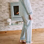 Powder Blue Floral Handmade Pyjamas, thumbnail 6 of 10