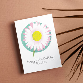 Birth Flower Personalised Birthday Card, 2 of 5