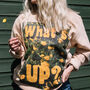 What's Up Buttercup Women's Slogan Sweatshirt, thumbnail 1 of 3