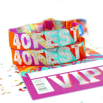 40 Fest 40th Birthday Party Festival Wristbands, 4 of 12