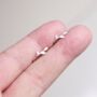 Branch Leaf Hook Earrings, Leaf Hoops, thumbnail 4 of 7