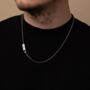 3 Mm Silver Connell Chain Necklace With Engraving, thumbnail 4 of 7