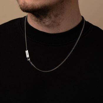 3 Mm Silver Connell Chain Necklace With Engraving, 4 of 7