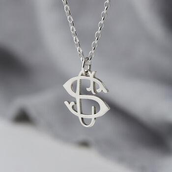 Personalised Handmade Silver Initials Monogram Necklace, 2 of 4