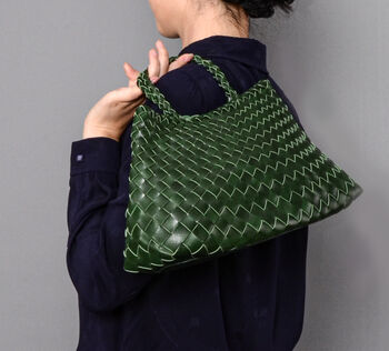 Hand Woven Top Handle Tote, 4 of 12
