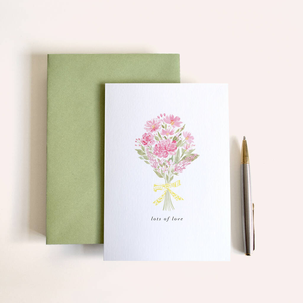 Flower Bouquet Greetings Card By Sophie Ffion Studio
