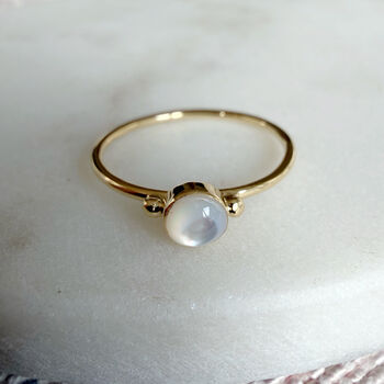 Round Mother Of Pearl Ring, 3 of 4