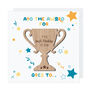 Thank You Teacher Card With Wooden Trophy, thumbnail 8 of 10