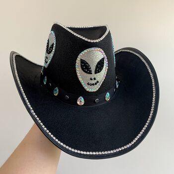 Black Rhinestone Space Cowboy Hat, 2 of 2