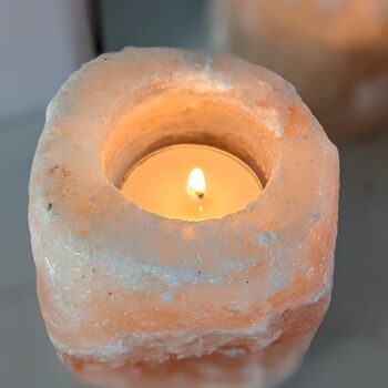 Personalised Himalayan Salt Candle Holder, 4 of 11