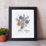 Family Birth Month Flower Print, thumbnail 1 of 6