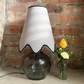 Scalloped Lampshade With Black Trim *Free Delivery*, 3 of 4