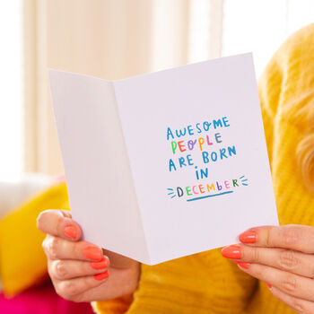 'Awesome People Are Born In' Birthday Card, 11 of 12