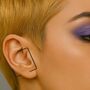 Square Gold Plated Silver Square Ear Cuffs, thumbnail 5 of 7