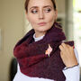 Hand Knit Ombre Fuzzy Yarn Scarf, thumbnail 7 of 12