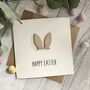 Personalised Happy Easter Bunny Ears Card, thumbnail 2 of 3