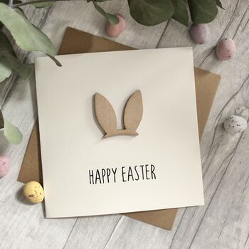 Personalised Happy Easter Bunny Ears Card, 2 of 3