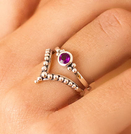 holi jewel gemstone stacking ring by charlotte's web jewellery ...