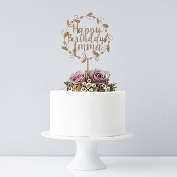 Personalised Floral Birthday Cake Topper, 11 of 11
