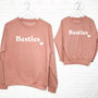 Besties With Heart Mum And Daughter Sweatshirt Set, thumbnail 4 of 8
