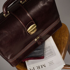 Maxwell Scott Bags - Black Quality Italian Leather Gladtsone Luggage Bag - Gassano