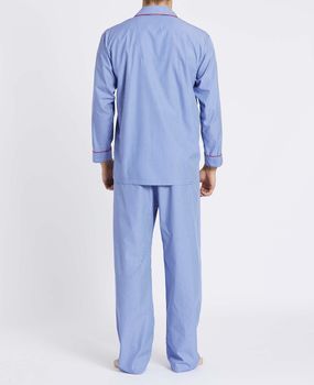 Men's Pyjamas Blue And White Burford Stripe, 2 of 4