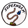 Superworm | Logo Enamel Pin Badge, thumbnail 2 of 2