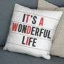 It's A Wonderful Life Cinema Marquee Christmas Cushion, thumbnail 3 of 5