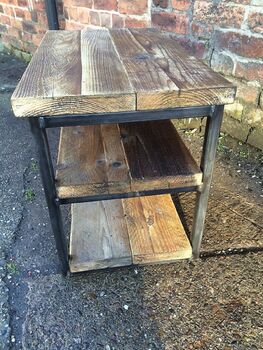 Industrial Reclaimed Tv Stand Media Coffee Table 099, 5 of 6