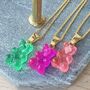 Pink Gummy Bear Necklace, thumbnail 3 of 4