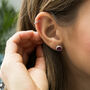 Ruby Rough Stone Stud Earrings, thumbnail 1 of 3