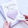 Special Age Birthday Card For Her Origami Heart, thumbnail 1 of 8