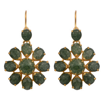 Green Onxy Dangle Earrings, 2 of 4