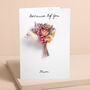 Personalised Vinyl Dried Flower Mother's Day Card, thumbnail 1 of 7