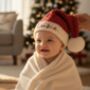 Personalised Baby Santa Christmas Knit Red Hat, thumbnail 6 of 6