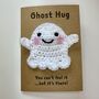 Ghost Hug Crochet Thinking Of You Card Handmade, thumbnail 1 of 6