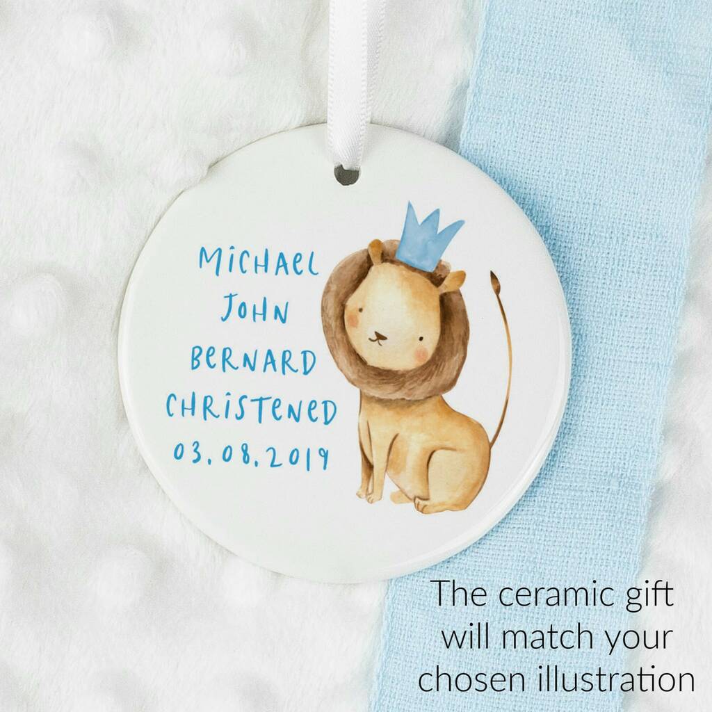 Christening Gift From The Godparents Personalised Print By Christening