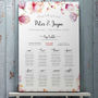 Personalised Floral Wedding Seating Plan, thumbnail 5 of 5