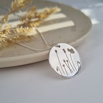 Sterling Silver Poppy Fields Necklace, 3 of 8